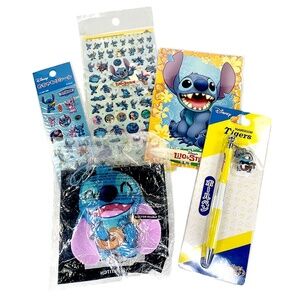 Disney Stitch Hanshin Tigers Pen, Plush Toy, Postcard & Stickers from Japan